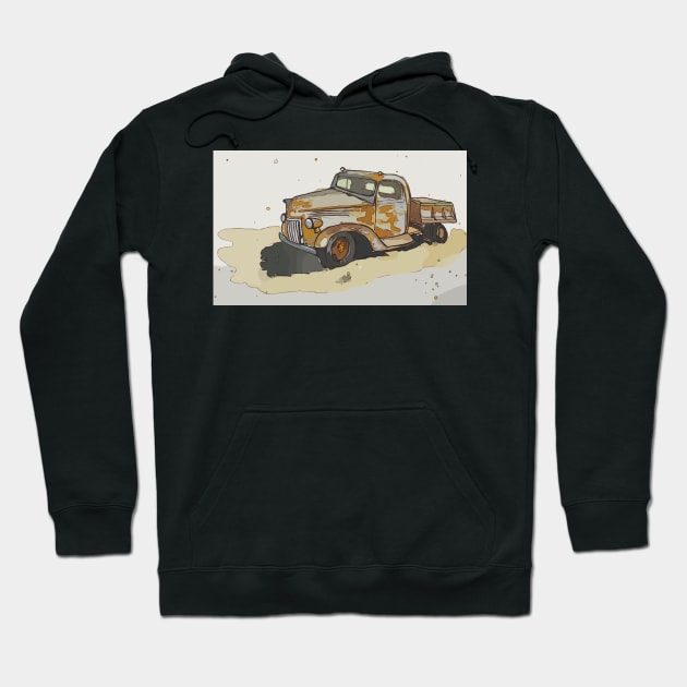 Antique Ford Flatbed Truck Hoodie by WelshDesigns